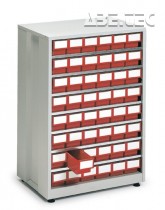 Skříňka na zásobníky 4840-5, červená