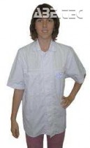 ESD / antistatická košile s krátkým rukávem, pánská, bílá, s logem