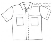 ESD / antistatická košile s krátkým rukávem, pánská, bílá, s logem