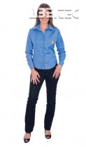 ESD dámská košile WS50, 98% bavlna, barva světlá modrá
