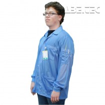 ESD košile s manžetami a límcem, modrá, velikost S, 221420