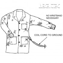 ESD košile s manžetami a límcem, černá, velikost XL, 221434