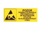 Lepicí štítky - varovný štítek ESD, 40x16mm, 40ks/list