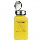 DESCO Europe - ESD dávkovací lahvička One-Touch durAstatic®, žlutá, logo "Aceton", 180ml, 35277