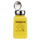 DESCO Europe - ESD dávkovací lahvička One-Touch durAstatic®, žlutá, logo "IPA", 180ml, 35278
