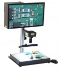  - Digitální průmyslový mikroskop U3, objektiv 25 mm, monitor na sestavě