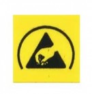Lepicí štítky - ESD symbol s polokruhem, 12x12mm, 56ks/list