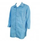 ESD plášť vhodný do clean rooms UX1000, 98% polyester, barva azurová modrá