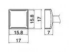 Hakko - Odpájecí hrot Quad 15,8x15,8 T15-1208