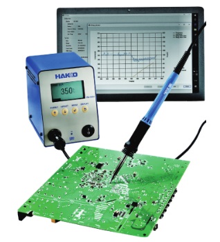 Obr. 1 IoT stanice sleduje pracovní teplotu, spotřebu energie, model pájecího hrotu, sériové číslo, počet pájených bodů, čas pájení atd.