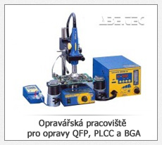 Oprávářská pracoviště pro opravy QFP, PLCC a BGA