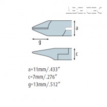 Boční kleště se vsazeným spojem 1232EP02 s malou fasetou