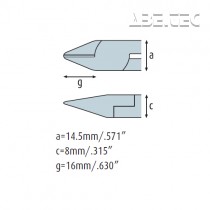 Boční kleště se vsazeným spojem 1253EP02 silné, bez fasety