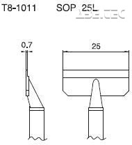 Odpájecí hrot T8-1011, SOP 25L