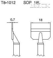 Odpájecí hrot T8-1012, SOP 18L