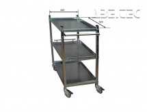 ESD / antistatický transportní vozík třípolicový, 445 x 620 mm