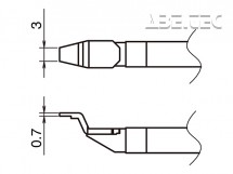 Pájecí hroty HAKKO T51-L3, 2ks/bal