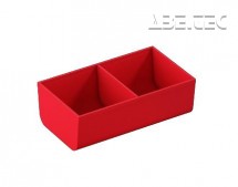 Zásobník s děličem pro perfované panely, 149x85x48, červený, 851843-00