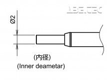 Odpájecí tryska HAKKO NA01-C20, rovná, 2,0mm