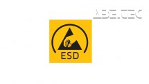 ESD pouzdro na kulové závěsy Wolfgang Warmbier, (d x š x v) 55 x 14 x 38 mm, černá