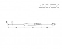 Teplotní čidlo Greisinger GOF 500, typ K, -65 až +500 °C, 100870