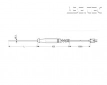 Teplotní čidlo Greisinger GTF 900, typ K, -65 až +1000 °C, 100930