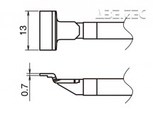 Pájecí hroty HAKKO T51-L13 SOP, 2ks/bal