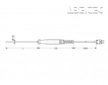Teplotní čidlo Greisinger GTF 400, typ K, -65 až +550 °C, 100910
