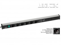 Kabelový kanál 836, 6 zásuvek, 2 USB, 2 CAT6A, vypínač, TPR9-003-FR