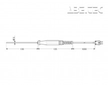 Teplotní čidlo Greisinger GES 900, typ K, -65 až +1000 °C, 100950