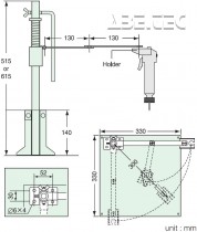 Stojan VMS-40 rozměry