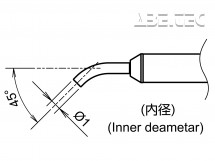 Odpájecí tryska HAKKO NA01-CB10, zahnutá, 1,0mm