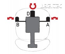 ESD pracovní židle LEAN, SS, ESD2, A-LE1115AS