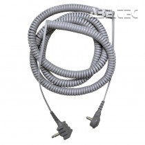 Spirálový uzemňovací kabel SCS, dvouvodičový, 6,0m, šedý, 2371R