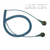 Spirálový uzemňovací kabel, 10mm/10mm, 2,4m, modrý, 60363