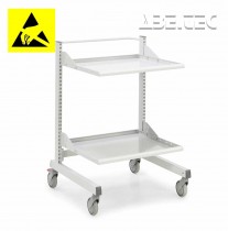 Průmyslový vozík Treston Multi Trolley M500 ESD, nízký, 2 police, TMTL5-001-49