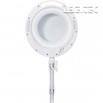 Stolní lupa s LED osvětlením TOOLCRAFT, 60 SMD LED, 8D, 3x, 3x127mm, bílá