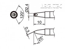 Pájecí hrot HAKKO T39-DR24