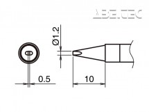 Pájecí hrot HAKKO T39-D12