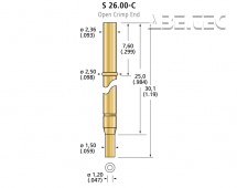 Zásuvka pro testovací sondu, S 26.00-C