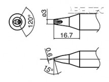 Pájecí hrot HAKKO T33-1611