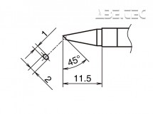 Pájecí hrot HAKKO T39-BCF1020