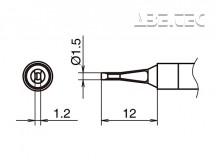 Pájecí hrot HAKKO T39-DLS15