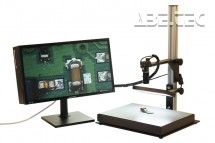Digitální průmyslový mikroskop U10, objektiv 50 mm, monitor na stojanu