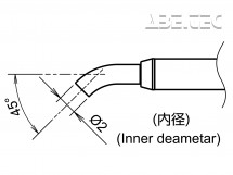 Odpájecí tryska HAKKO NA01-CB20, zahnutá, 2,0mm