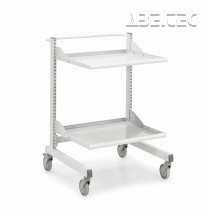 Průmyslový vozík Treston Multi Trolley M500, nízký, 2 police, TMTL5-001-41