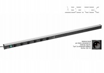 Kabelový kanál 1700, 6 zásuvek, 2 USB, vypínač TPR17-001