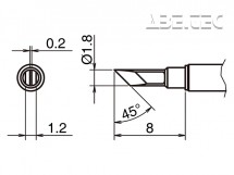 Pájecí hroty HAKKO T52-K, 2ks/bal