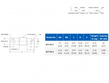 Adaptér s očkovými konci, kompatibilní s Instron, 5,9mm, G1116-1