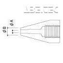 Odpájecí hrot  A 1498, Nozzle 0,8 mm